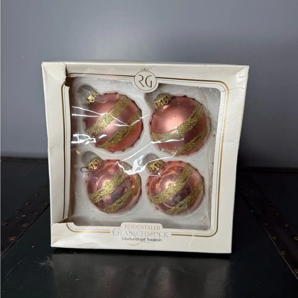 West Germany Christmas Ornament Blown Glass Rodentaler Glas-Schmuck Vintage